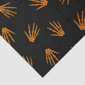 Papier Mousseline Os oranges Vintages d'Halloween modernes (Détail)