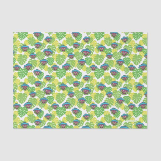 Papier Mousseline Oscar le Groupement | Motif tropical (Recto)