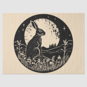 Papier Mousseline Ostara Wiccan Magic Hare Silhouette Découpage