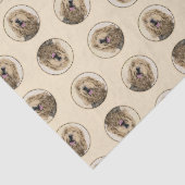 Papier Mousseline Otterhound Peinture Noir et Tan Original Chien Art (Détail)