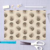 Papier Mousseline Otterhound Peinture Noir et Tan Original Chien Art (Artisanat)