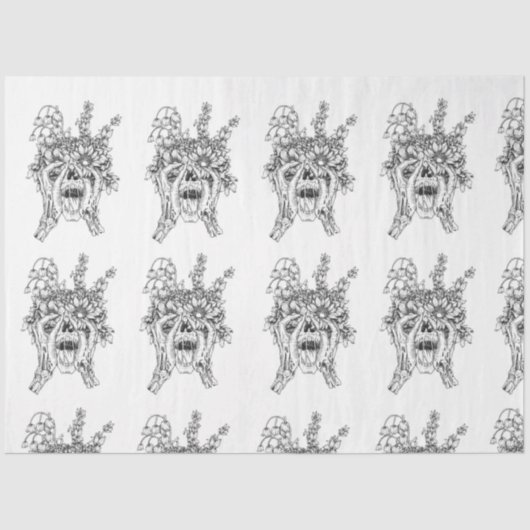 Papier Mousseline Où Vont Les Fleurs ? (Recto)