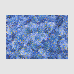 Papier Mousseline Oublie-moi pas Motif de fleurs
