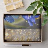 Papier Mousseline Oubliez-moi-fleur pas avec accents or (Cadeau)