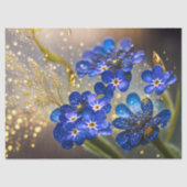 Papier Mousseline Oubliez-moi-fleur pas avec accents or (Recto)