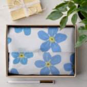 Papier Mousseline Oubliez-moi-pas Fleurs papier de tissus (Cadeau)