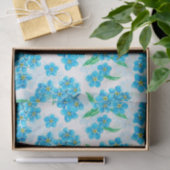 Papier Mousseline Oubliez-moi pas les fleurs d'aquarelle (Cadeau)