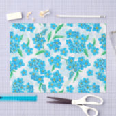 Papier Mousseline Oubliez-moi pas les fleurs d'aquarelle (Artisanat)