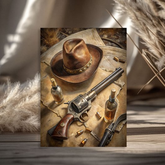 Papier Mousseline Ouest sauvage ouest cowboy casquette shérif fourni