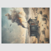 Papier Mousseline Ouest sauvage ouest petite maison en bois dans la (Recto)