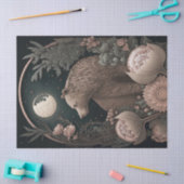 Papier Mousseline Ours Avec Fleurs (Artisanat)