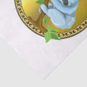 Papier Mousseline Ours de koala adorable accrochant sur une branche (Détail)