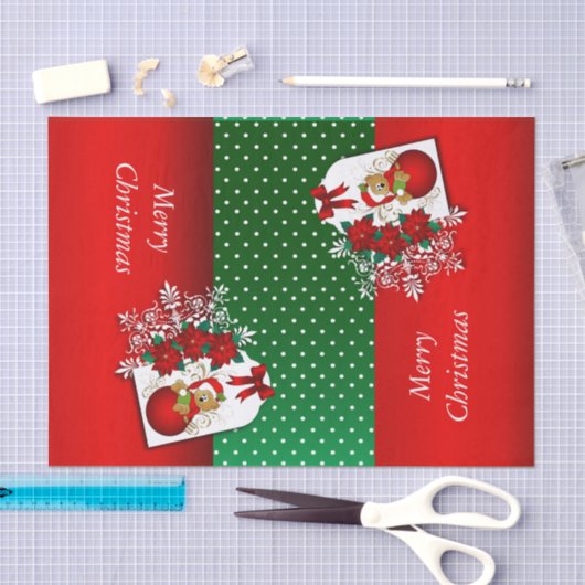 Papier Mousseline Ours de Noël (Artisanat)