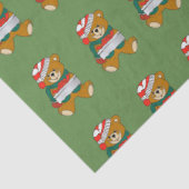 Papier Mousseline Ours de nounours avec le cadeau (Détail)