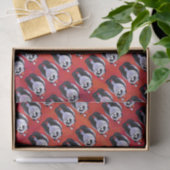 Papier Mousseline Ours de panda à Santa Hat sur Rouge (Cadeau)