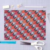Papier Mousseline Ours de panda à Santa Hat sur Rouge (Artisanat)