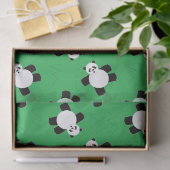 Papier Mousseline Ours de panda allongé sur l'herbe (Cadeau)