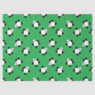 Papier Mousseline Ours de panda allongé sur l'herbe