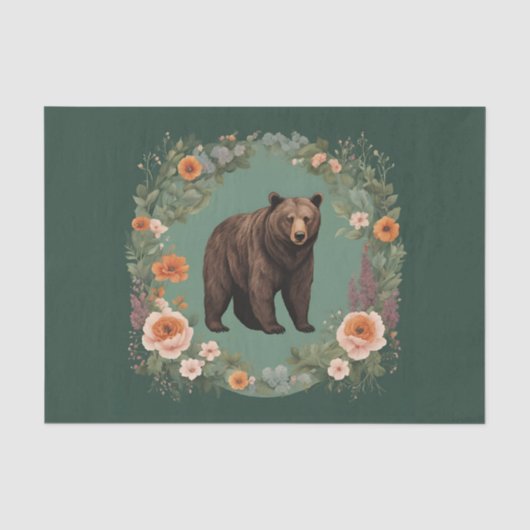 Papier Mousseline Ours Decoupage Cottagecore (Recto)