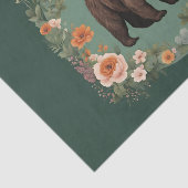 Papier Mousseline Ours Decoupage Cottagecore (Détail)