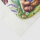 Papier Mousseline Ours en bois mignon (Détail)