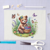 Papier Mousseline Ours en bois mignon (Artisanat)