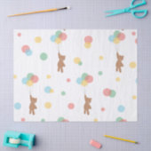 Papier Mousseline Ours en peluche avec ballons  (Artisanat)