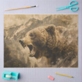 Papier Mousseline Ours grizzli (Artisanat)