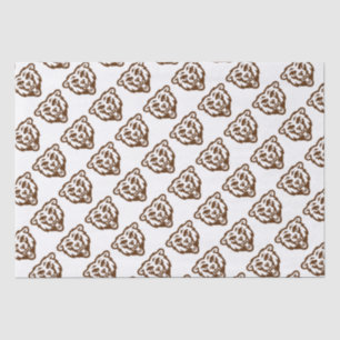 Papier Mousseline Ours Grizzly Brown Rustic Woodland Animaux Motif