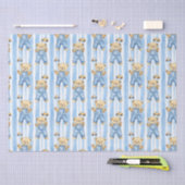 Papier Mousseline Ours mignon et petit garçon (Artisanat)