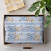 Papier Mousseline Ours mignon et petit garçon (Cadeau)