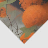 Papier Mousseline Ours noir en fleurs orange (Détail)