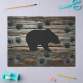 Papier Mousseline Ours noir Pâtes d'ours noir Bois rustique (Artisanat)