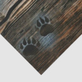 Papier Mousseline Ours noir Pâtes d'ours noir Bois rustique (Détail)