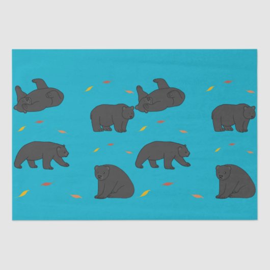 Papier Mousseline Ours noirs (Recto)