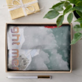 Papier Mousseline Ours polaire père Noël | Papier papier papier papi (Cadeau)