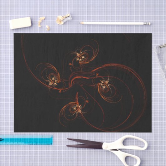 Papier Mousseline Out of the Dark Abstract (Artisanat)