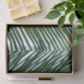 Papier Mousseline Overlapping Palm Fronds Tropical Green Abstract (Cadeau)