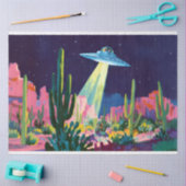 Papier Mousseline OVNI Alien dans le désert (Artisanat)