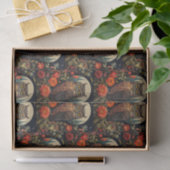 Papier Mousseline Owl at Night with a Full Moon Pattern (Cadeau)