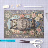 Papier Mousseline Owl Pastel Floral William Morris Inspiré (Artisanat)