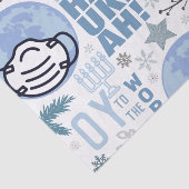 Papier Mousseline Oy To The World Funny Mask Hanoukka Blue Menorah (Détail)