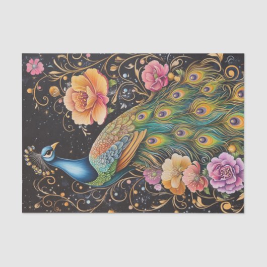 Papier Mousseline Pacock (Recto)