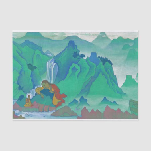 Papier Mousseline Padma Sambhava par Nicholas Roerich (Recto)