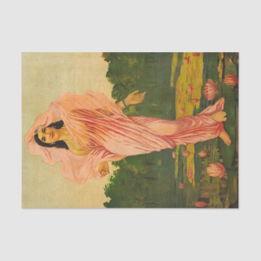 Papier Mousseline Padmini by Raja Ravi Varma (Recto)