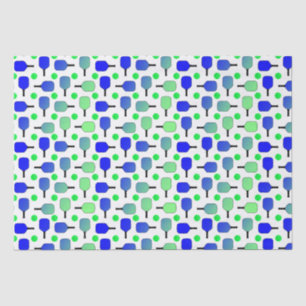 Papier Mousseline Pagaies de Pickleball Bleu et Vert Pickleball Vert