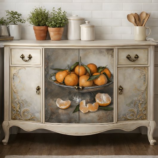 Papier Mousseline Page Citrus & Découpage Argent