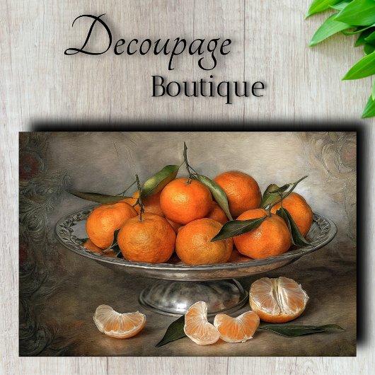 Papier Mousseline Page Citrus & Découpage Argent