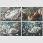 Papier Mousseline Page de découpage du collage de cygne (Recto)