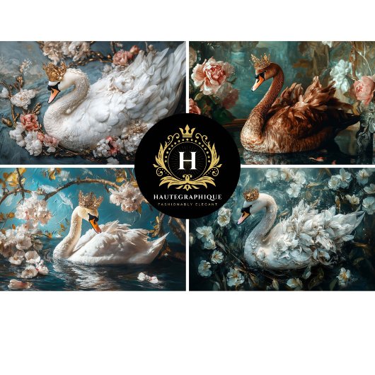 Papier Mousseline Page de découpage du collage de cygne